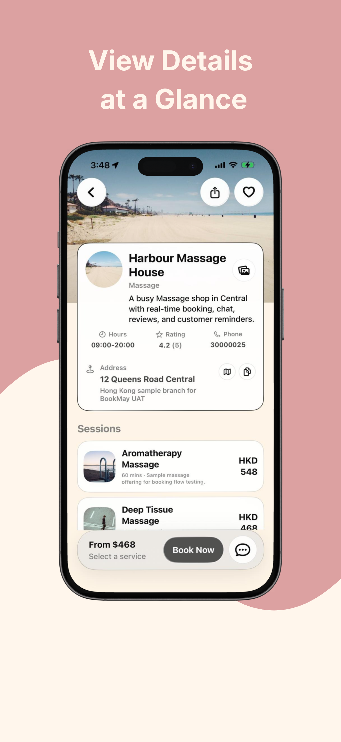 BookMay shop detail screen