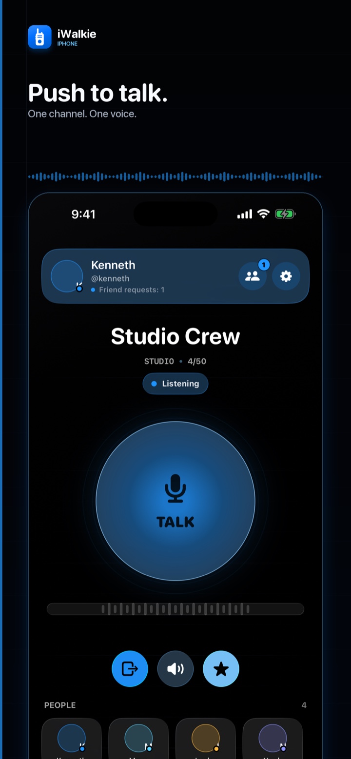 iWalkie app preview